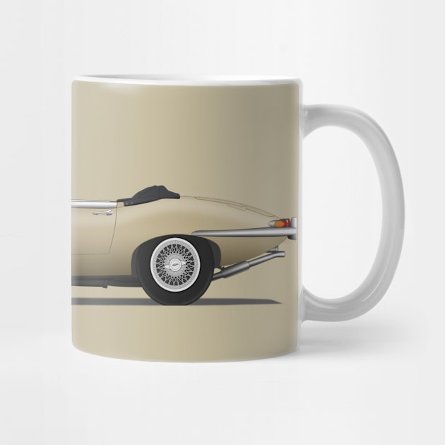 Jaguar E Type Roadster Golden Sand by SteveHClark